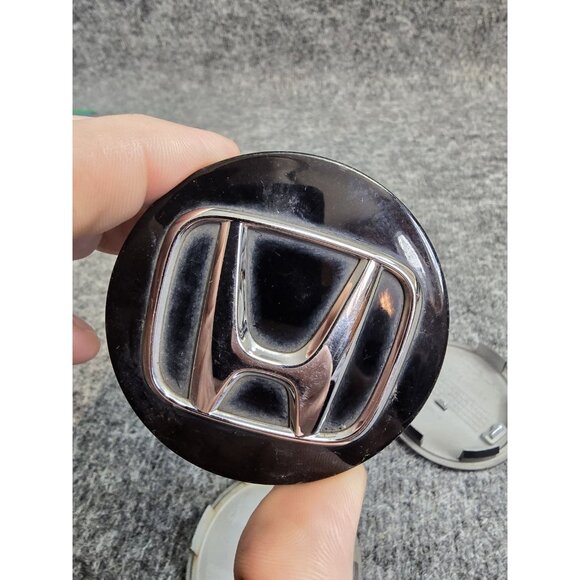 Center Caps Lot of 4 Honda OEM Black 275in PS PPE Hub Dust Wheel Covers #80 - Picture 6 of 8